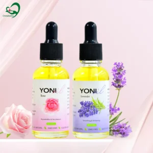 Organic Rose Yoni Essential Oil Vaginal PH Balanced Regular Menstrual Cycle Natural Feminine Care Product No Dyes 30ml/Bottle 1