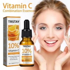 Vitamin C Whitening Facial Essence Hyaluronic Acid Lightens Black Spots Age Spots Sunburn Anti-oxidation Brighten Skin Tone 1